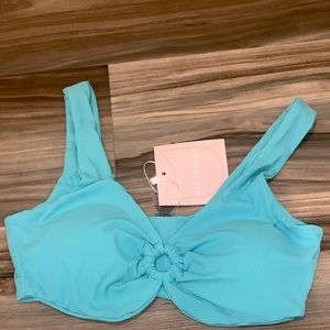 Blue bikini top (blue ring front bikini top)